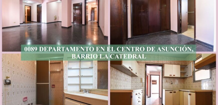 0089 DEPARTAMENTO EN ZONA CÉNTRICA DE ASUNCIÓN, BARRIO LA CATEDRAL