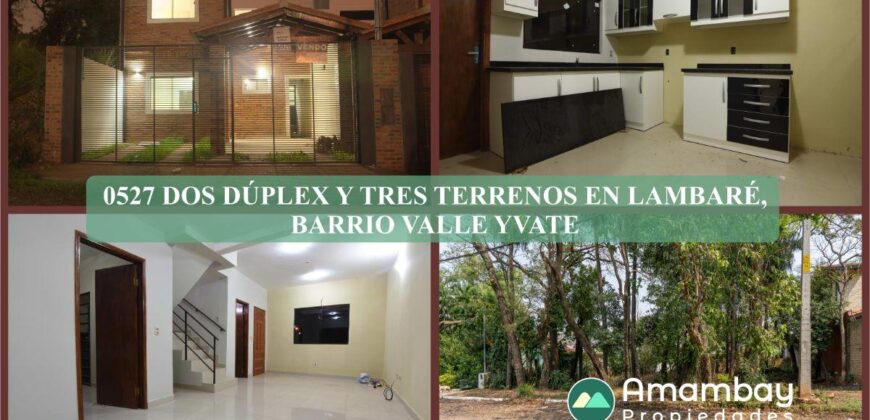 0527 DOS DÚPLEX Y TRES TERRENOS EN LAMBARÉ, BARRIO VALLE YVATE