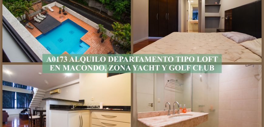 A0173 ALQUILO DEPARTAMENTO TIPO LOFT, EDIFICIO MACONDO