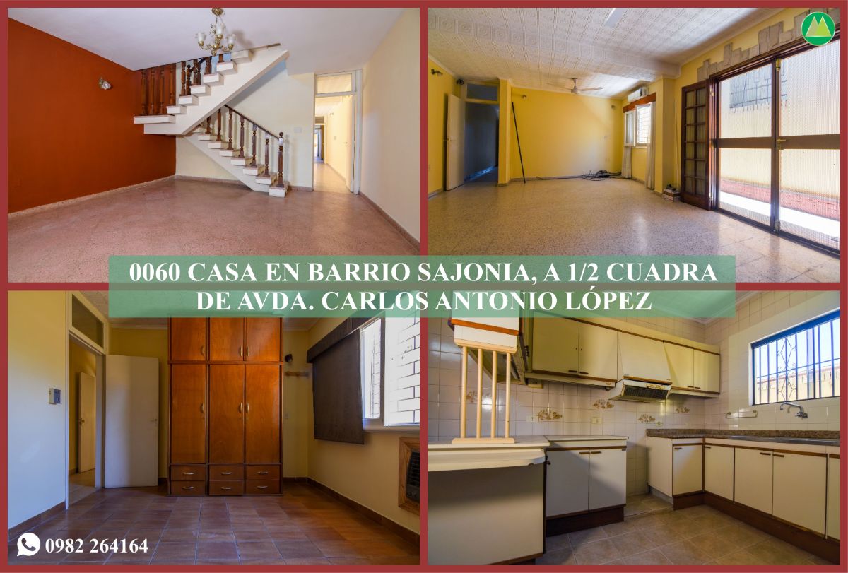 0060 CASA EN BARRIO SAJONIA, ZONA AVDA. CARLOS A. LÓPEZ