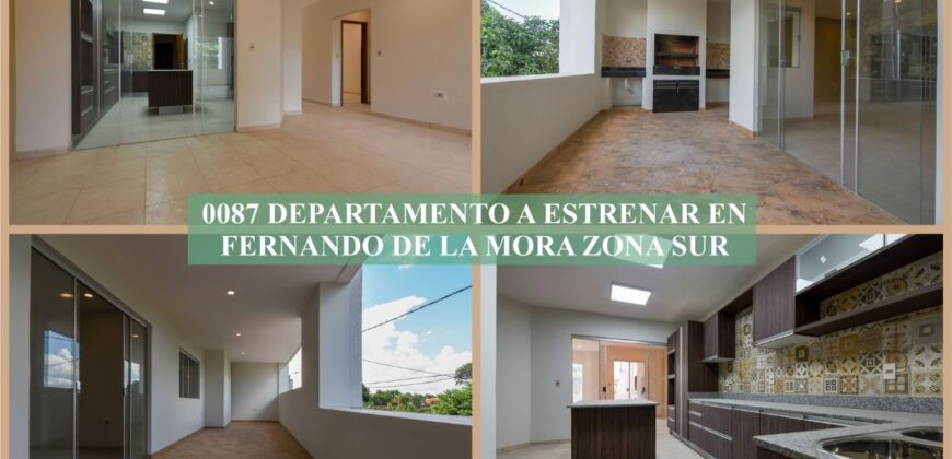 0087 DEPARTAMENTO A ESTRENAR EN ALTOS DEL SUR 2, FDO. DE LA MORA ZONA SUR