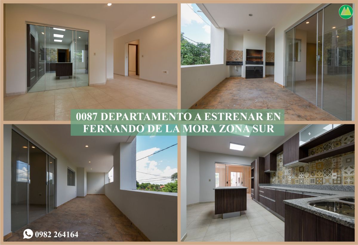 0087 DEPARTAMENTO A ESTRENAR EN ALTOS DEL SUR 2, FDO. DE LA MORA ZONA SUR