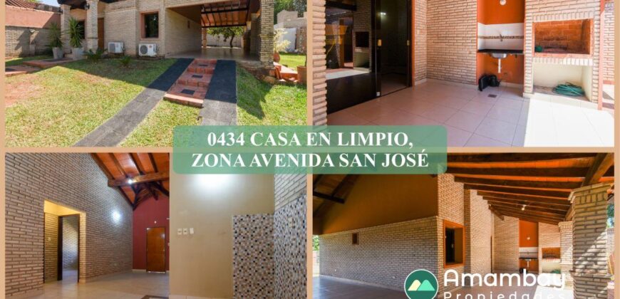 0434 CASA EN LIMPIO, ZONA AVDA. SAN JOSÉ