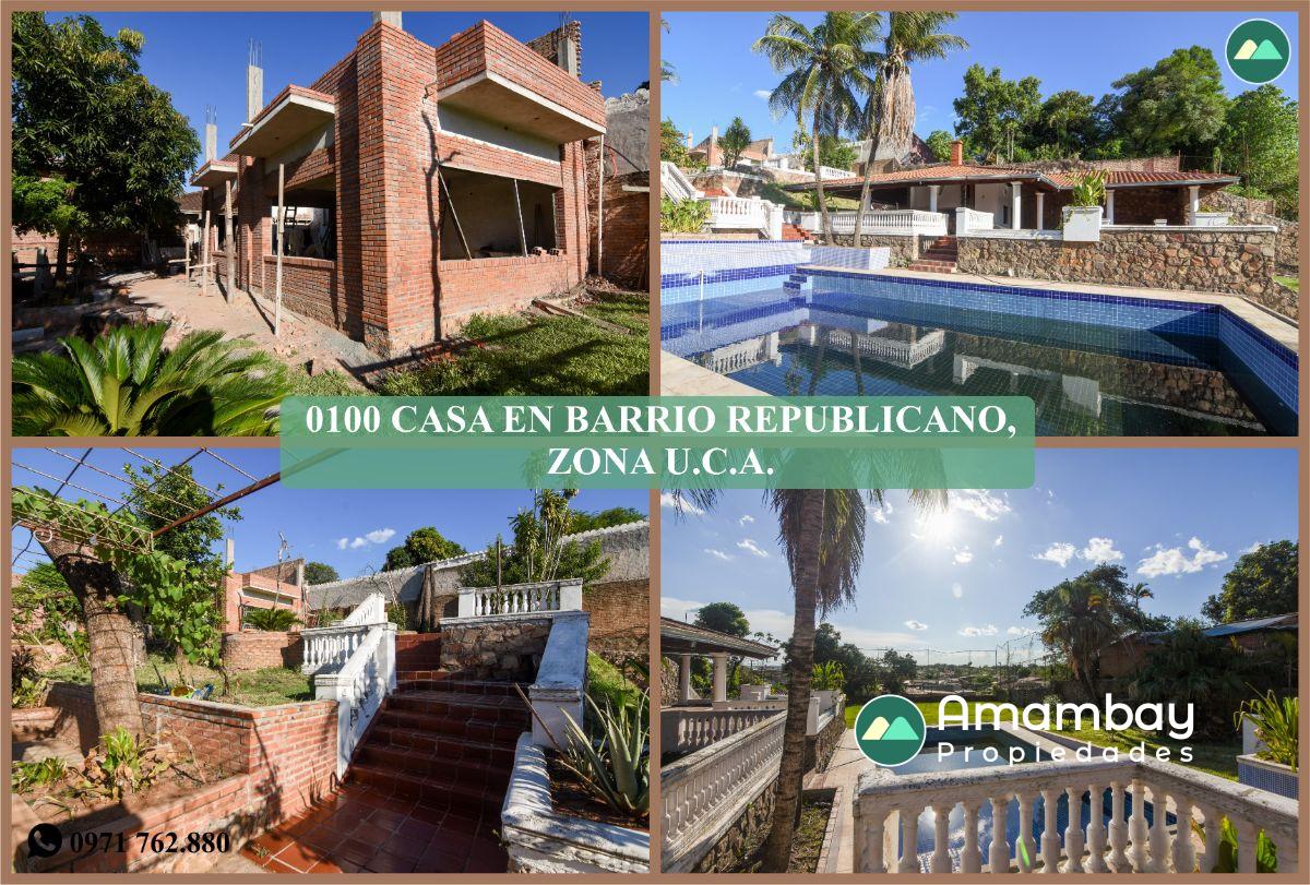 0100 CASA EN BARRIO REPUBLICANO, ZONA UCA