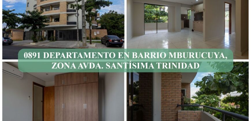 0891 DEPARTAMENTO EN BARRIO MBURUCUYA, ZONA AVDA. SANTÍSIMA TRINIDAD