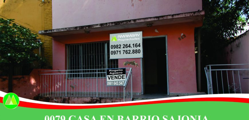 0079 CASA EN BARRIO SAJONIA, ZONA PALACIO DE JUSTICIA