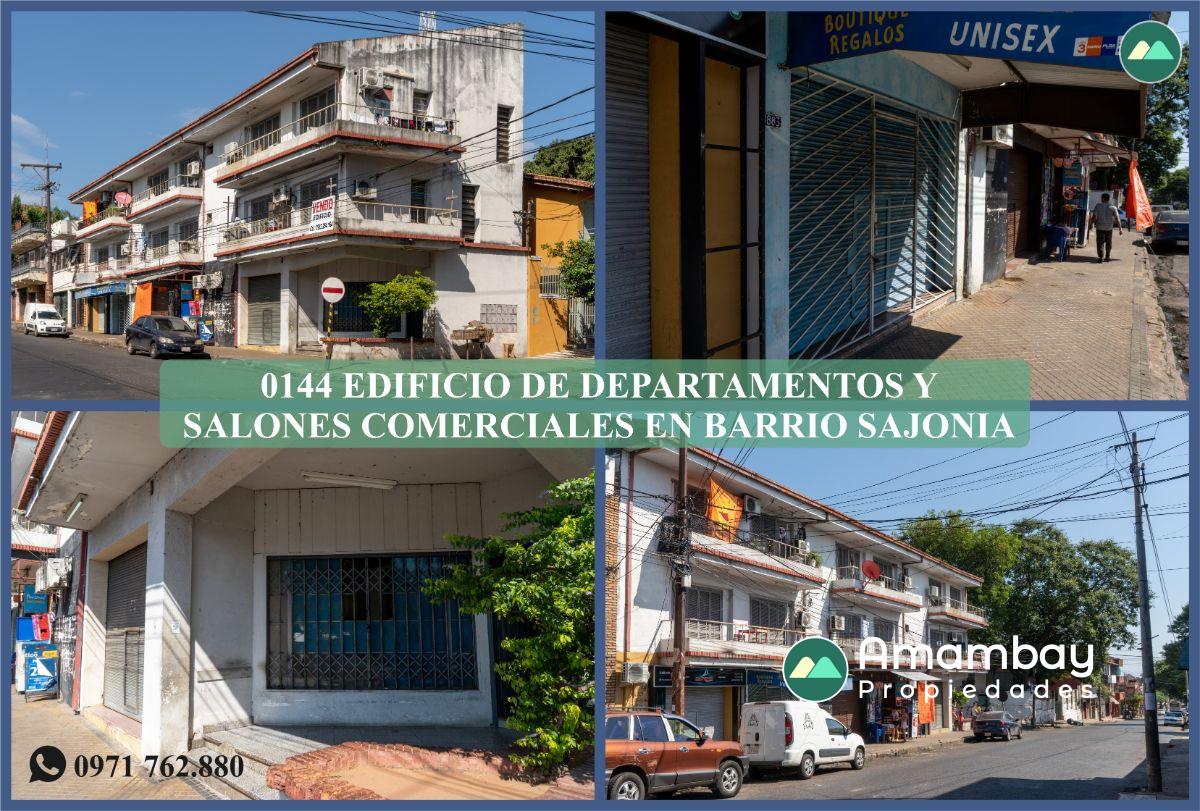 0144 EDIFICIO CON DEPARTAMENTOS Y SALONES COMERCIALES, BARRIO SAJONIA