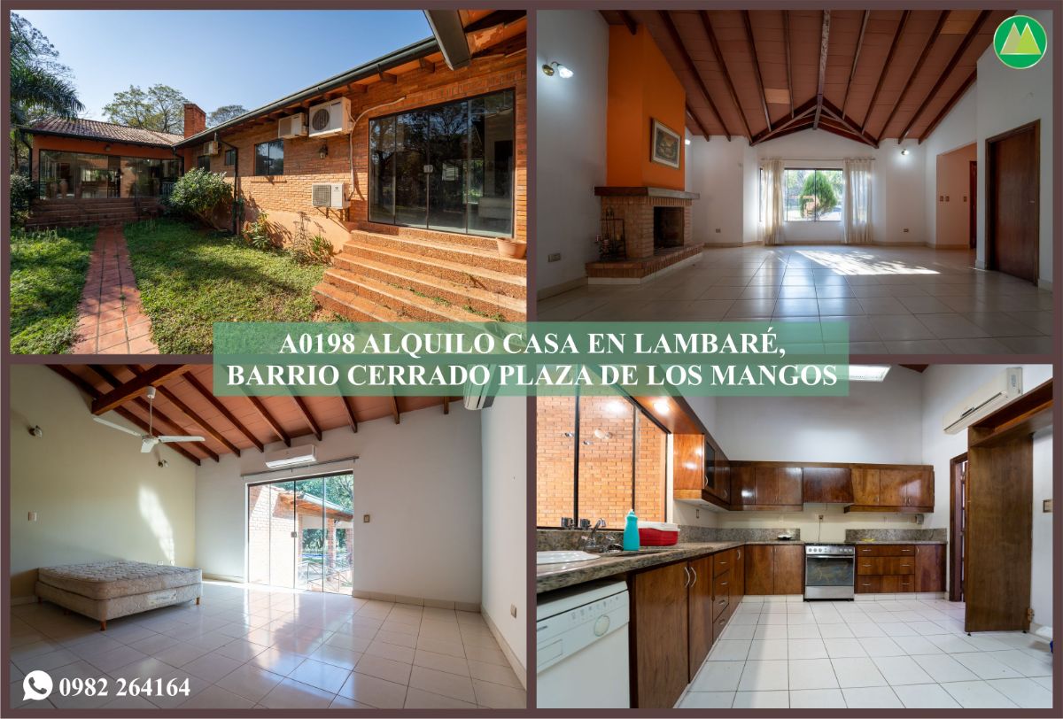 A0198 ALQUILO CASA EN LAMBARÉ, CONDOMINIO PLAZA DE LOS MANGOS