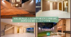 0181 DUPLEX EN LAMBARÉ, ZONA YACHT Y GOLF CLUB