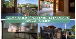 A0205 ALQUILO DUPLEX EN BARRIO ITA ENRAMADA, ZONA AVDA. PERÓN