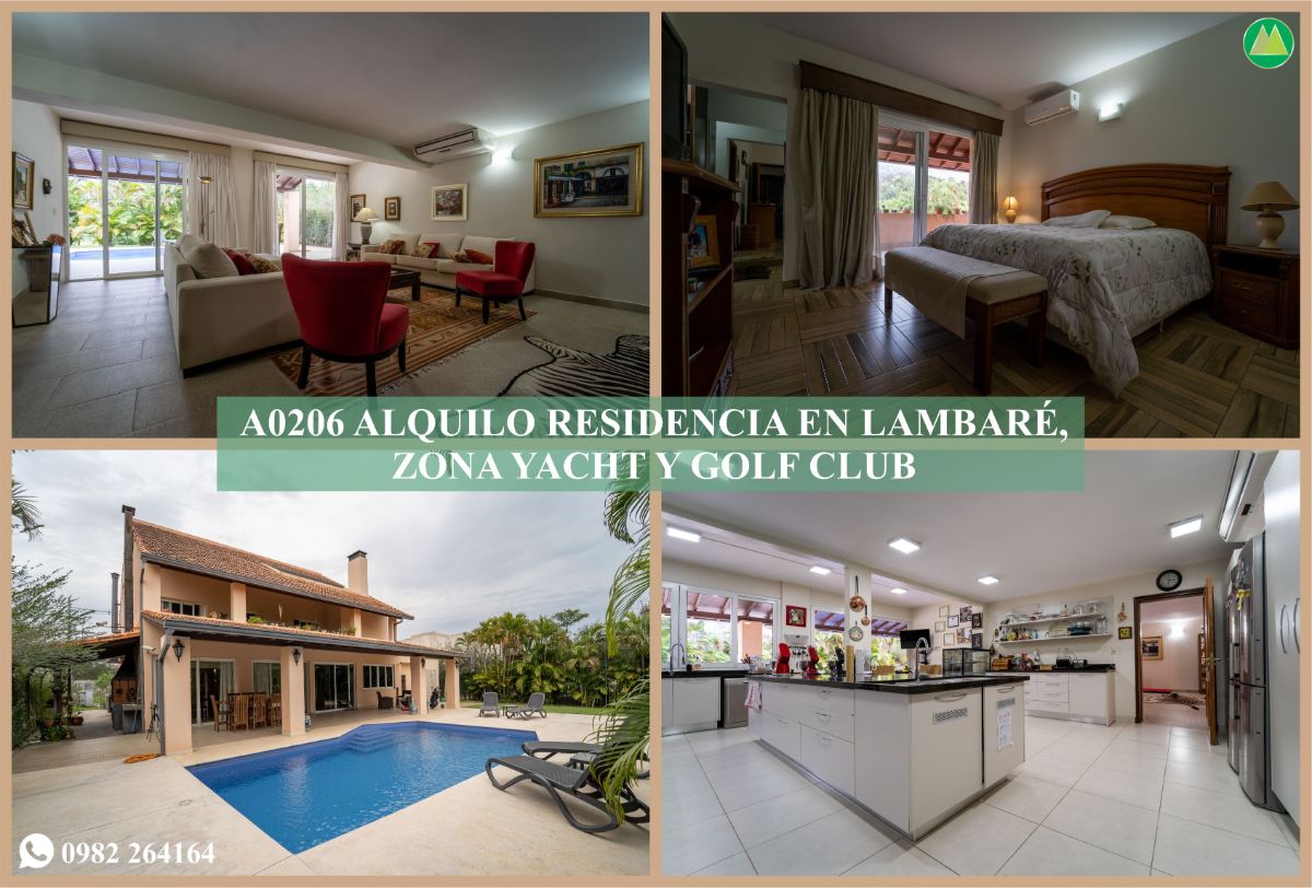 A0206 ALQUILO RESIDENCIA EN LAMBARÉ, ZONA YACHT Y GOLF CLUB