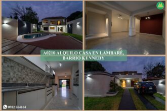 A0210 ALQUILO CASA EN LAMBARÉ, BARRIO KENNEDY