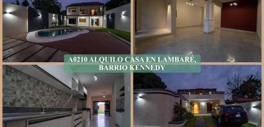 A0210 ALQUILO CASA EN LAMBARÉ, BARRIO KENNEDY
