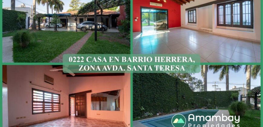 0222 CASA EN BARRIO HERRERA, ZONA AVDA. SANTA TERESA