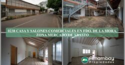 0238 CASA Y SALONES COMERCIALES EN FERNANDO DE LA MORA, ZONA MERCADO DE ABASTO