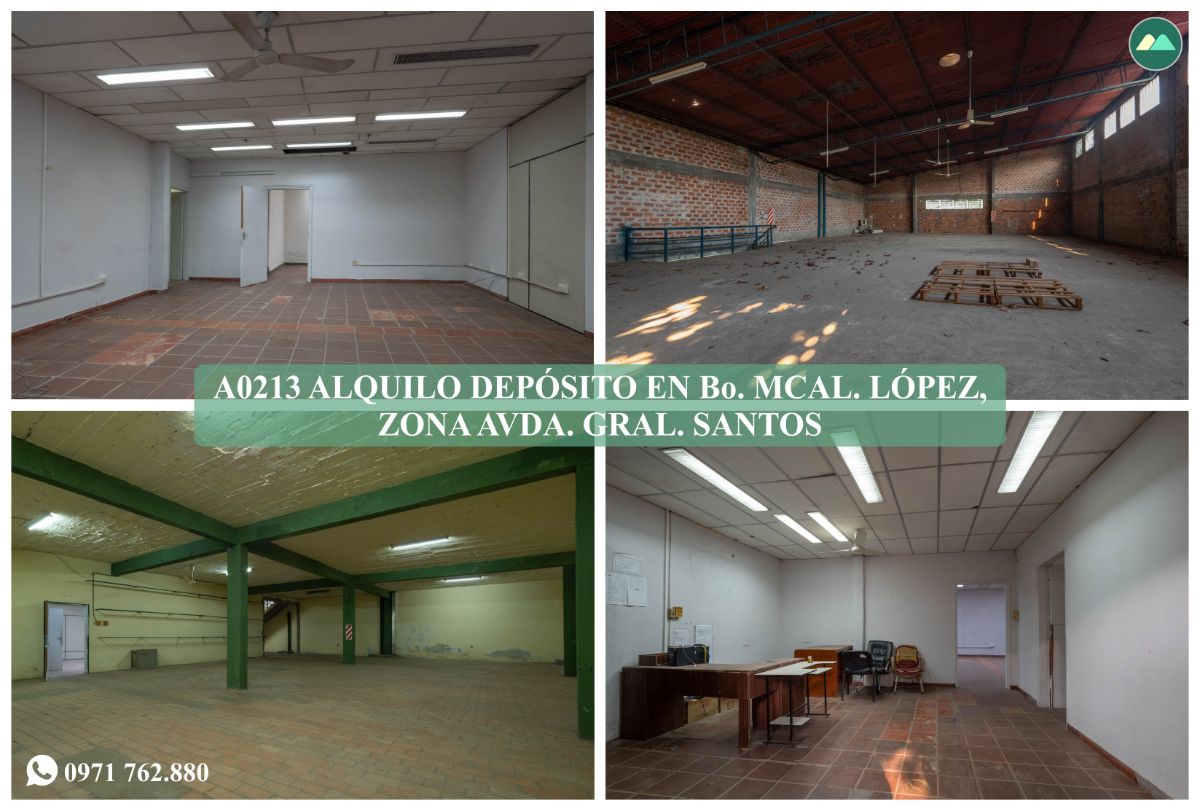 A0213 ALQUILO DEPÓSITO EN BARRIO MARISCAL LÓPEZ, ZONA AVDA. GRAL. SANTOS