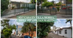 0217 CASA EN VILLA MORRA, ZONA AVDA. SAN MARTÍN