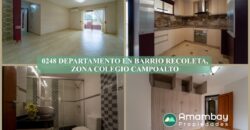 0248 DEPARTAMENTO EN BARRIO RECOLETA, ZONA COLEGIO CAMPOALTO