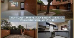 A0204 ALQUILO DUPLEX EN BARRIO HERRERA, ZONA AVDA. MADAME LYNCH