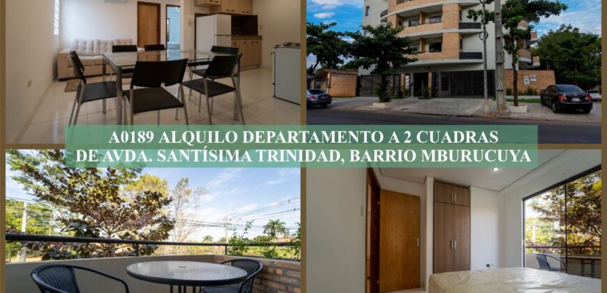 A0189 ALQUILO DEPARTAMENTO AMOBLADO, BARRIO MBURUCUYA