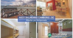 A0231 DEPARTAMENTO EN BALNEARIO CAMBORIÚ –  ALQUILER POR TEMPORADA