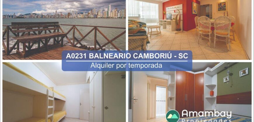 A0231 DEPARTAMENTO EN BALNEARIO CAMBORIÚ –  ALQUILER POR TEMPORADA