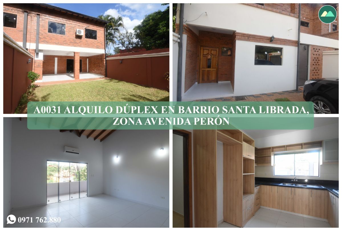 A0031 ALQUILO DÚPLEX EN BARRIO SANTA LIBRADA, ZONA AVENIDA PERÓN