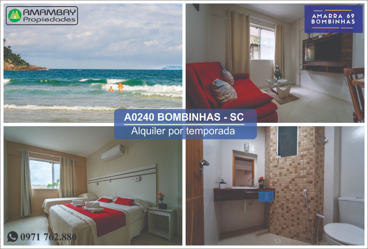 A0240 DEPARTAMENTO EN BOMBINHAS – ALQUILER POR TEMPORADA 