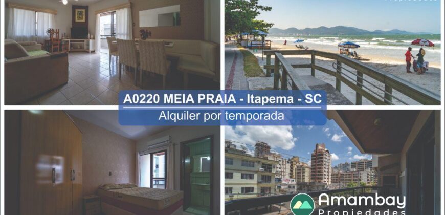 A0220 DEPARTAMENTO EN MEIA PRAIA, ITAPEMA – ALQUILER POR TEMPORADA