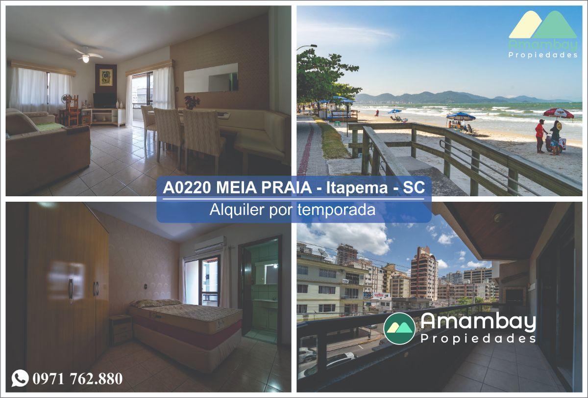 A0220 DEPARTAMENTO EN MEIA PRAIA, ITAPEMA – ALQUILER POR TEMPORADA