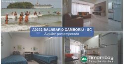 A0232 DEPARTAMENTO EN BALNEARIO CAMBORIÚ – ALQUILER POR TEMPORADA