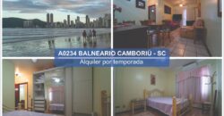 A0234 DEPARTAMENTO EN BALNEARIO CAMBORIÚ – ALQUILER POR TEMPORADA
