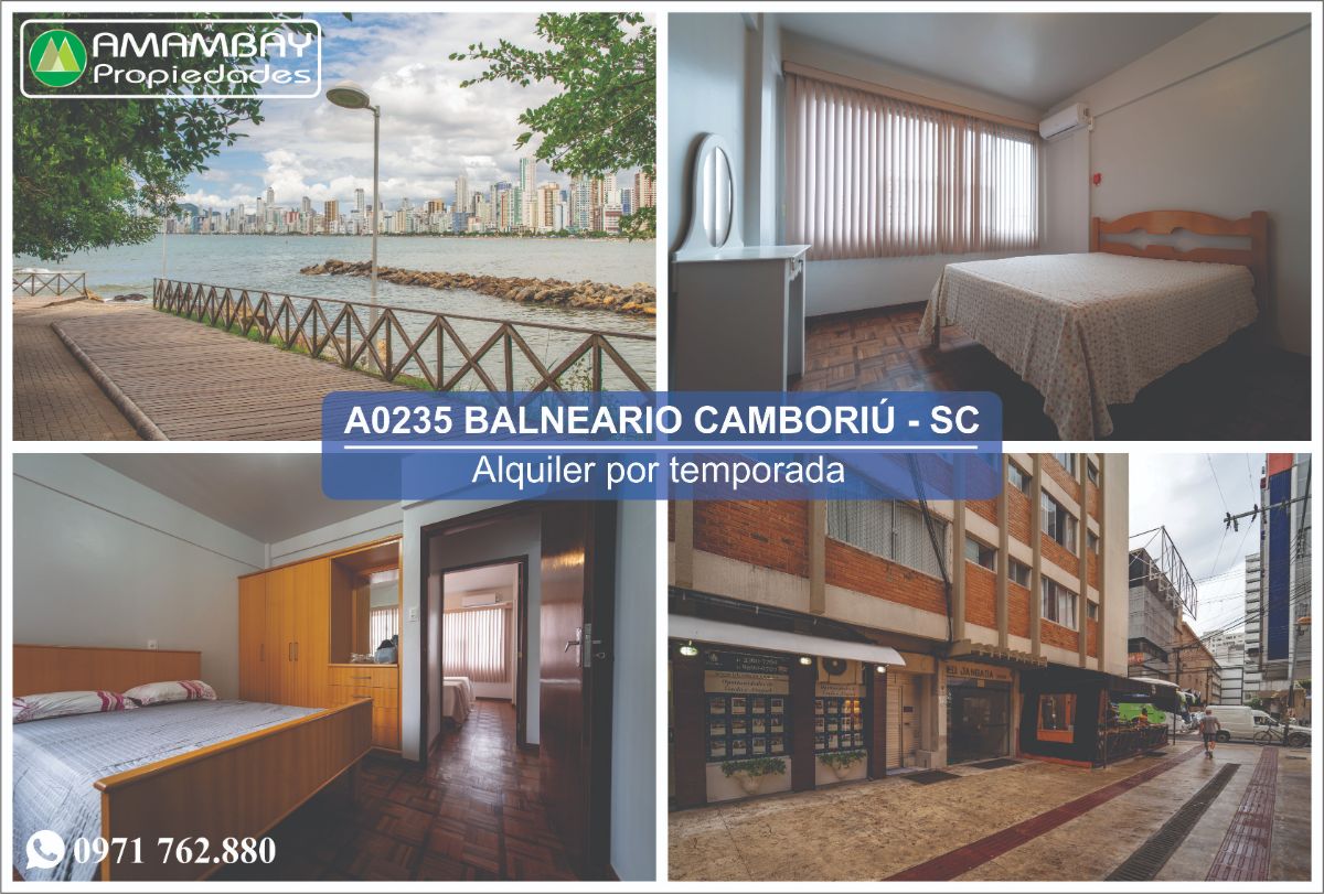 A0235 DEPARTAMENTO EN BALNEARIO CAMBORIÚ – ALQUILER POR TEMPORADA 