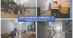 A0233 DEPARTAMENTO EN BALNEARIO CAMBORIÚ – ALQUILER POR TEMPORADA