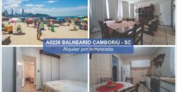 A0226 DEPARTAMENTO EN BALNEARIO CAMBORIÚ – ALQUILER POR TEMPORADA