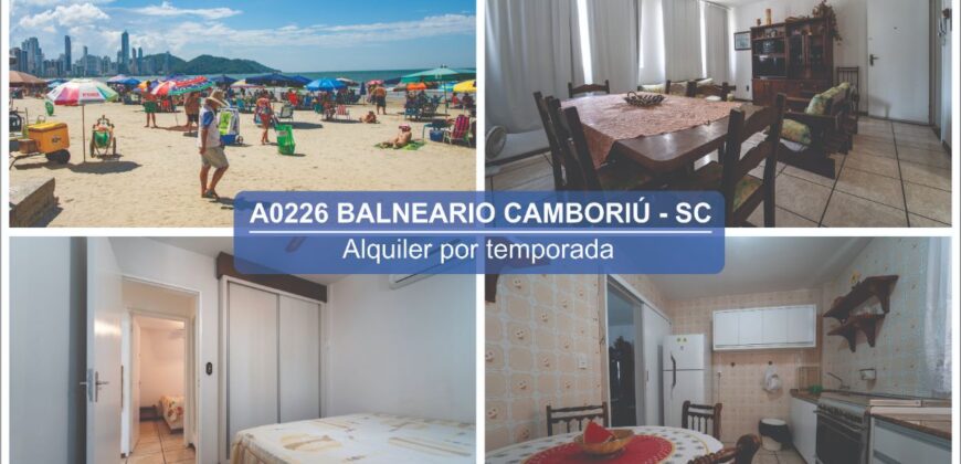 A0226 DEPARTAMENTO EN BALNEARIO CAMBORIÚ – ALQUILER POR TEMPORADA