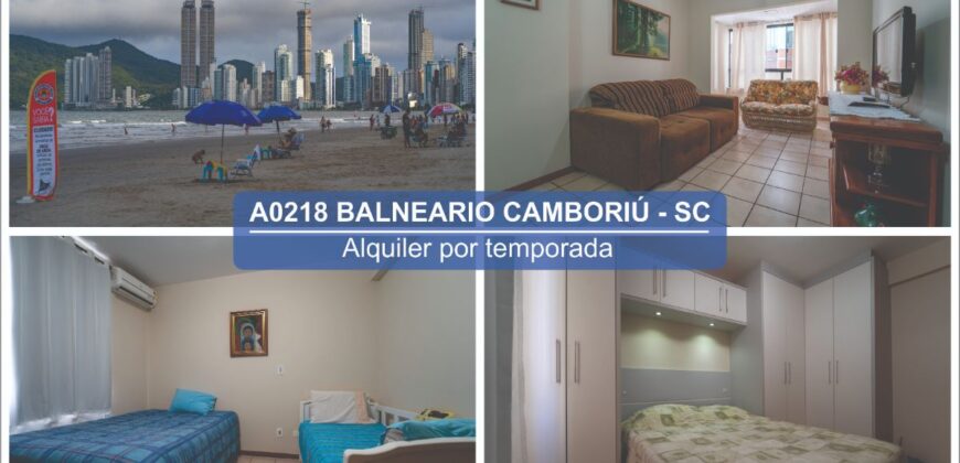 A0218 DEPARTAMENTO EN BALNEARIO CAMBORIÚ – ALQUILER POR TEMPORADA
