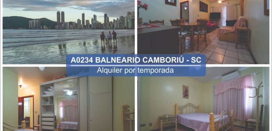 A0234 DEPARTAMENTO EN BALNEARIO CAMBORIÚ – ALQUILER POR TEMPORADA