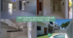 A0217 ALQUILO DÚPLEX EN LAMBARÉ, BARRIO MBACHIO