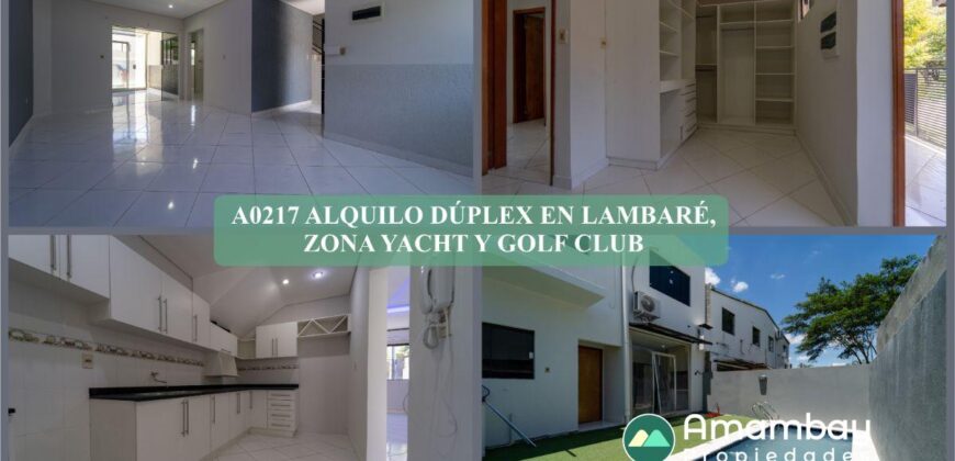 A0217 ALQUILO DÚPLEX EN LAMBARÉ, BARRIO MBACHIO