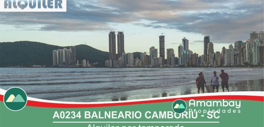 A0234 DEPARTAMENTO EN BALNEARIO CAMBORIÚ – ALQUILER POR TEMPORADA