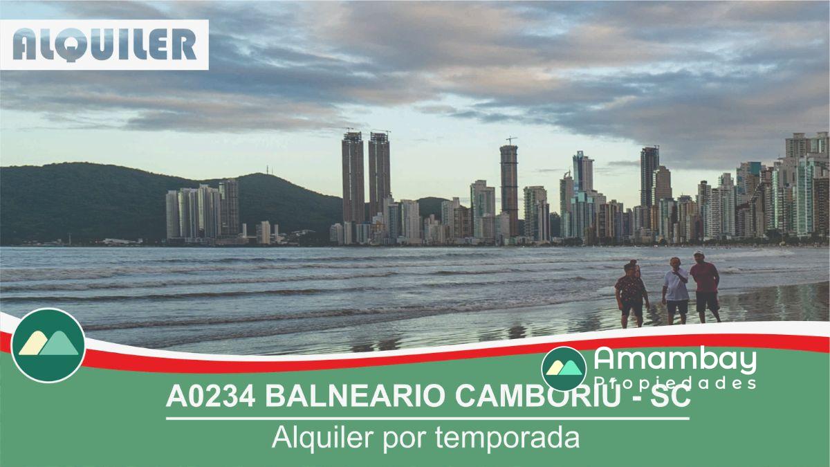 A0234 DEPARTAMENTO EN BALNEARIO CAMBORIÚ – ALQUILER POR TEMPORADA