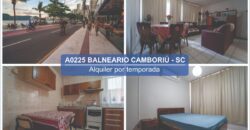 A0225 DEPARTAMENTO EN BALNEARIO CAMBORIÚ – ALQUILER POR TEMPORADA