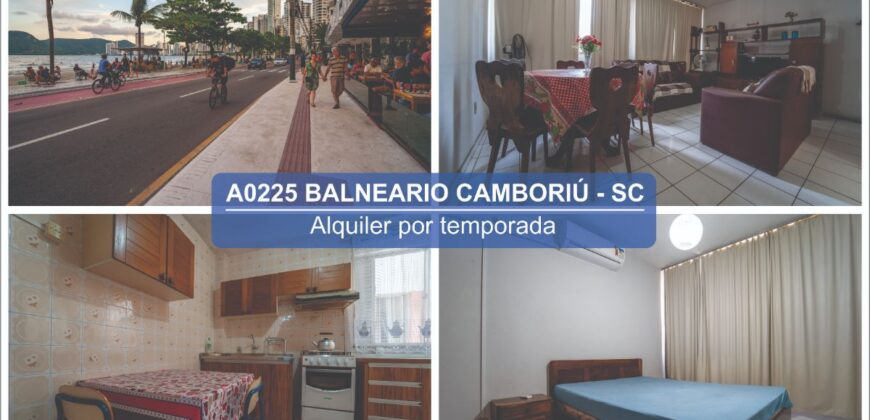 A0225 DEPARTAMENTO EN BALNEARIO CAMBORIÚ – ALQUILER POR TEMPORADA