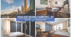 A0224 DEPARTAMENTO EN BALNEARIO CAMBORIÚ – ALQUILER POR TEMPORADA