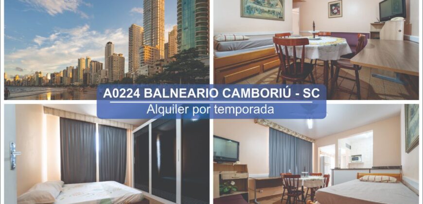 A0224 DEPARTAMENTO EN BALNEARIO CAMBORIÚ – ALQUILER POR TEMPORADA
