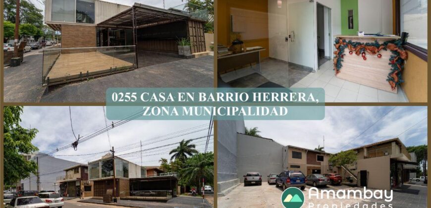 0255 CASA EN BARRIO HERRERA, ZONA MUNICIPALIDAD DE ASUNCIÓN