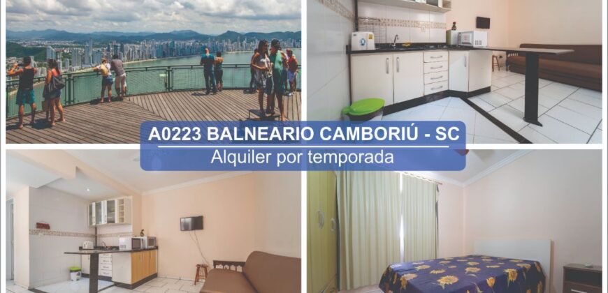 A0223 DEPARTAMENTO EN BALNEARIO CAMBORIÚ – ALQUILER POR TEMPORADA