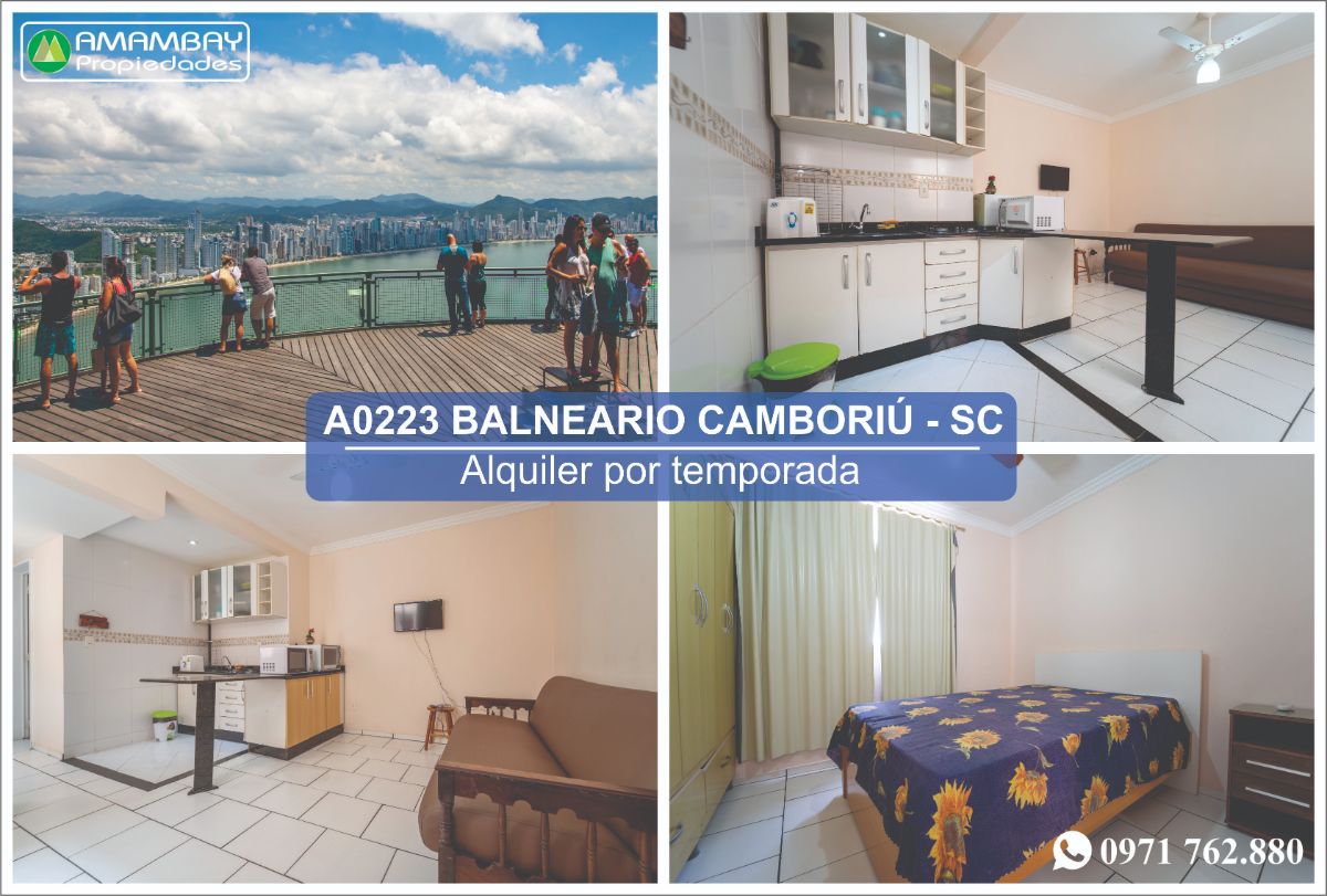 A0223 DEPARTAMENTO EN BALNEARIO CAMBORIÚ – ALQUILER POR TEMPORADA