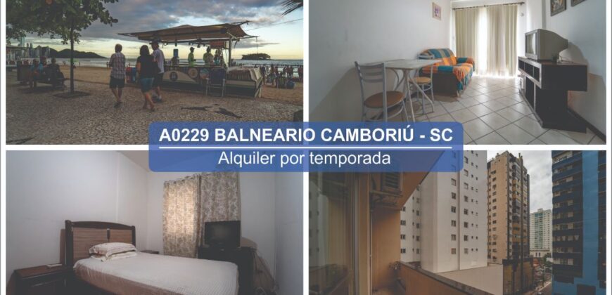 A0229 DEPARTAMENTO EN BALNEARIO CAMBORIÚ – ALQUILER POR TEMPORADA